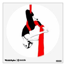 Etiqueta aérea de la pared de las sedas