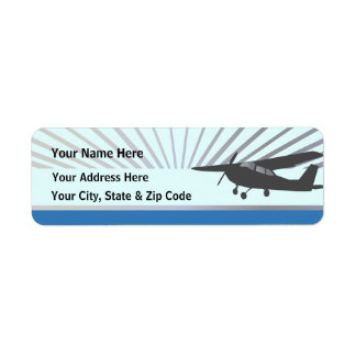 Etiqueta Aeronaves de ala alta - Texto Personalizado