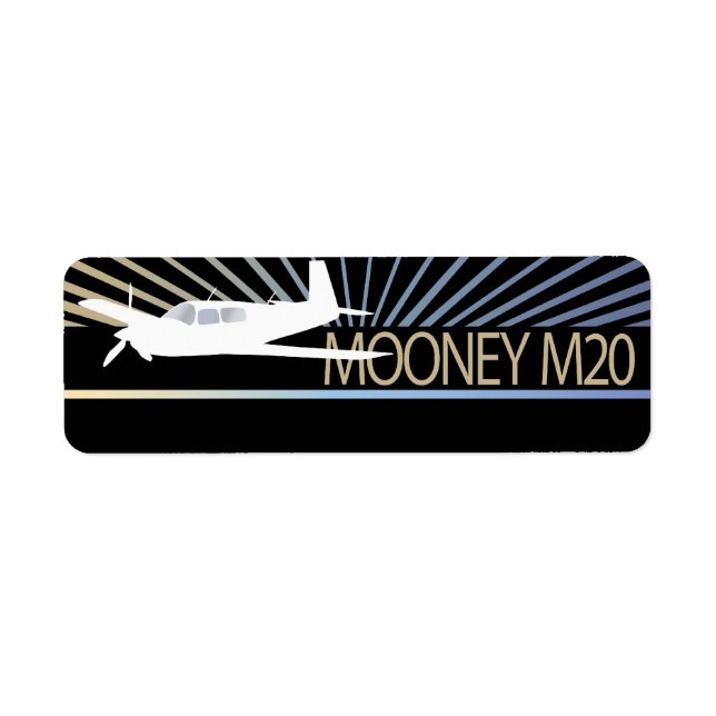Etiqueta Aeronaves Mooney M20 (Frente)