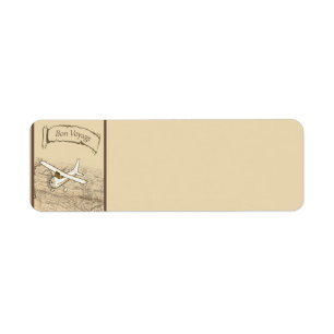 Etiqueta Aeroplano del buen viaje