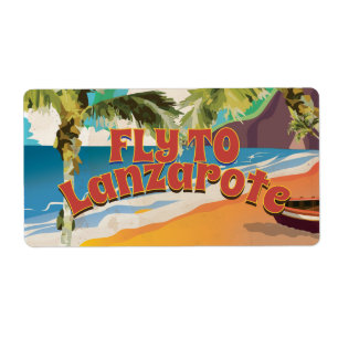 Etiqueta Afiche de la cosecha de Lanzarote