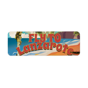 Etiqueta Afiche de la cosecha de Lanzarote