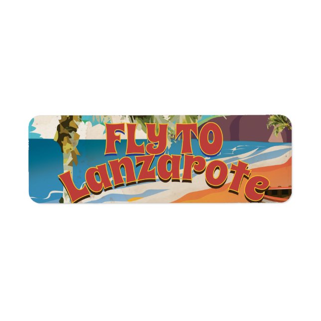 Etiqueta Afiche de la cosecha de Lanzarote (Frente)