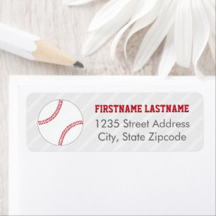 Etiqueta Aficionado Deporte Béisbol Gris Rojo Familia