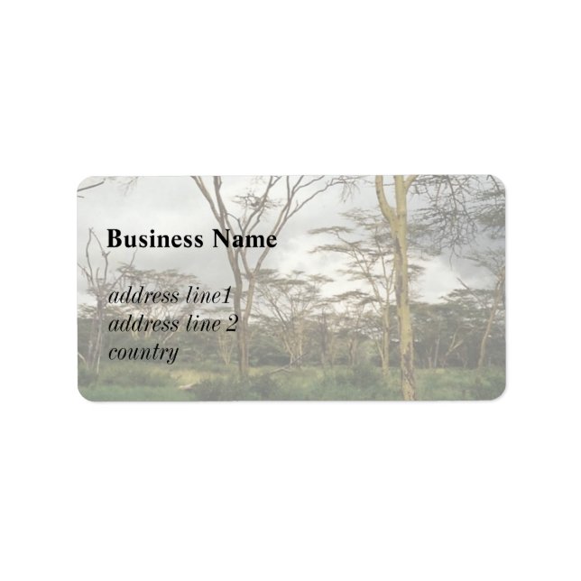 Etiqueta África y Kenia (Frente)