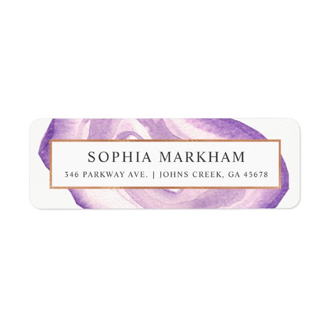 Etiqueta Agante acuarela | Lavanda | (Frente)