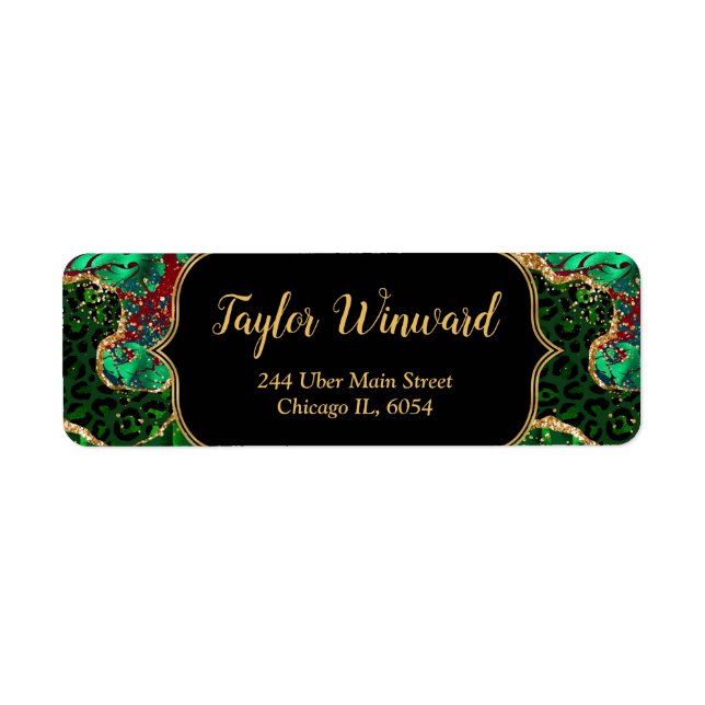 Etiqueta Agato de Safari Verde (Frente)