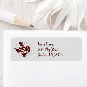 Etiqueta Aggies Maroon Home Sweet Home - Texas