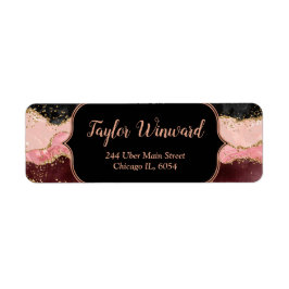 Etiqueta Agitación de las secuencias negras y rosas