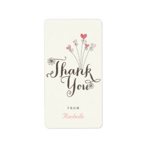 Etiqueta Agradecimiento de cumpleaños para una niña por su 