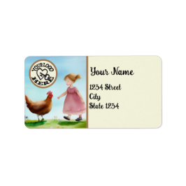 Etiqueta Agravar Huevos frescos añada su logotipo