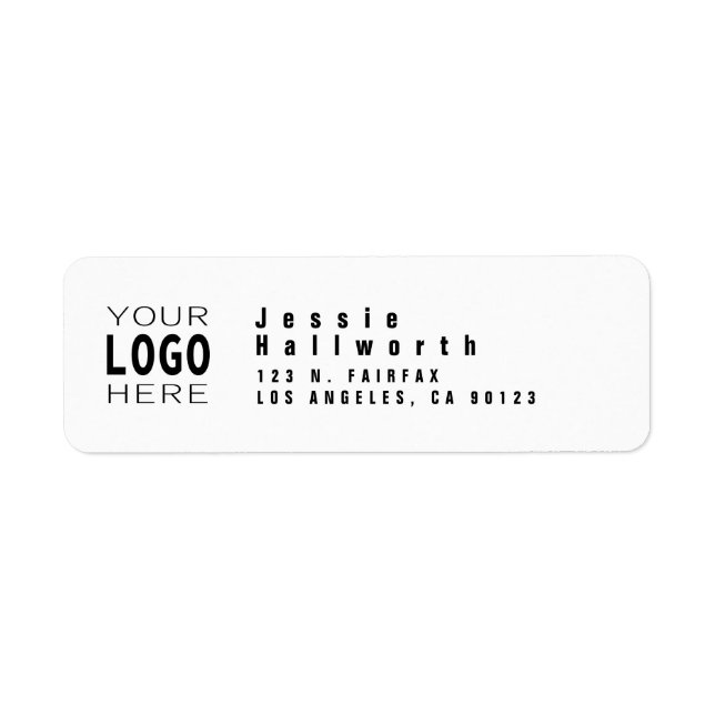 Etiqueta Agrega tu logo | Dirección de devolución de aspect (Frente)
