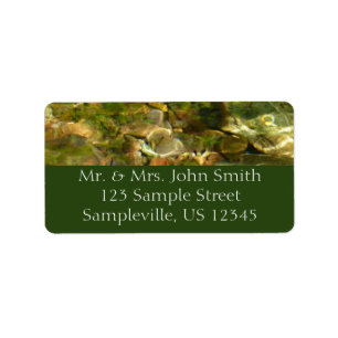 Etiqueta Agua de aguas termales naturaleza de oro verde