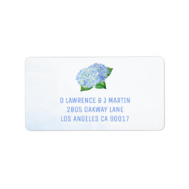 Etiqueta Agua de Hydrangeas Azul