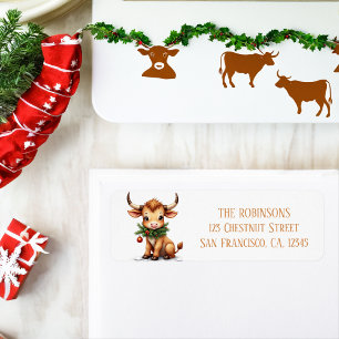 Etiqueta Agua de invierno Texas Longhorn Calf Garland