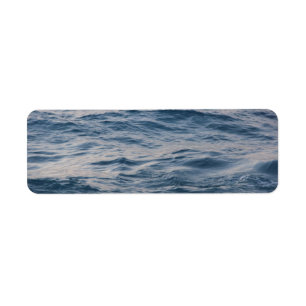 Etiqueta Agua de mar en primer plano