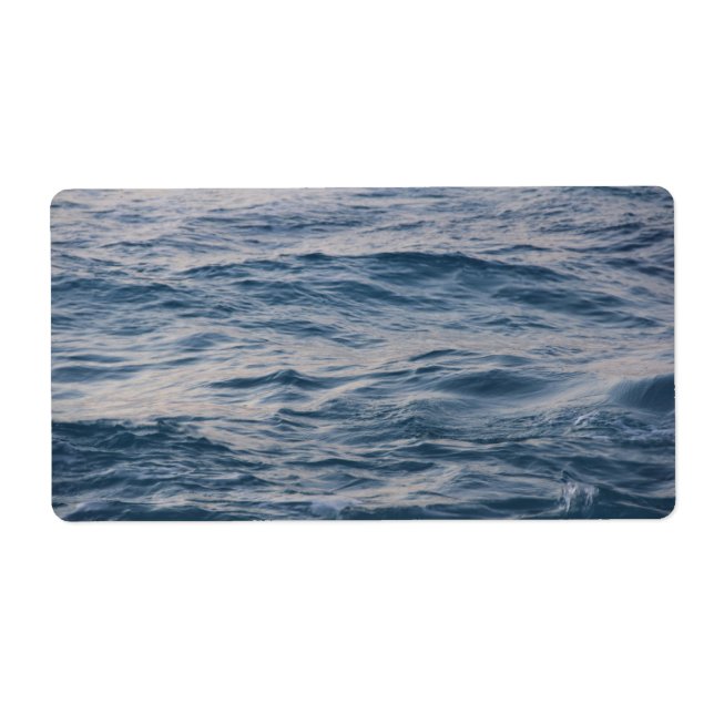 Etiqueta Agua de mar primer plano (Frente)
