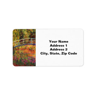 Etiqueta Agua de Monet Lily Pond e Irlandeses de Agua