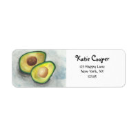 Aguacate en acuarela