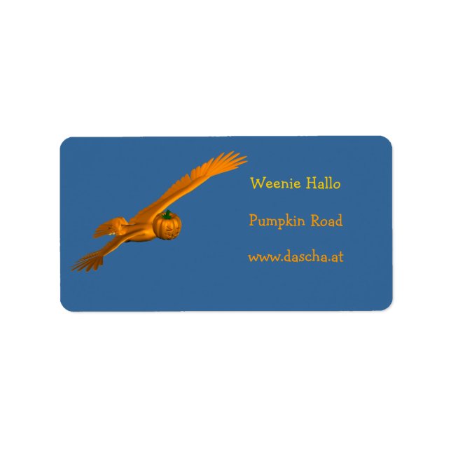 Etiqueta Águila de Halloween (Frente)