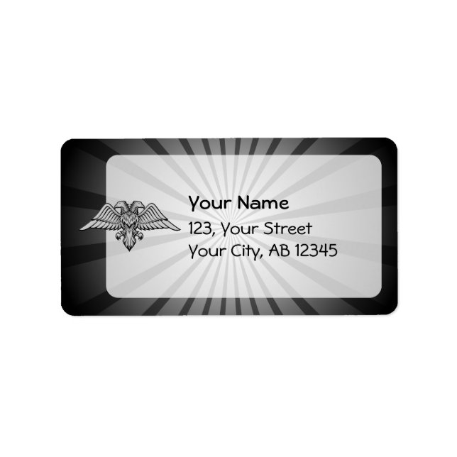 Etiqueta Águila gris con dos cabezas (Frente)