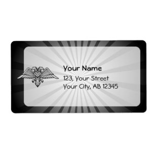 Etiqueta Águila gris con dos cabezas