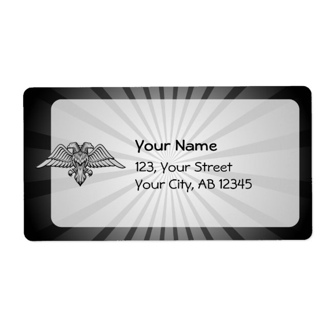 Etiqueta Águila gris con dos cabezas (Frente)