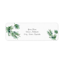 Etiqueta Agujas de pino acuarela