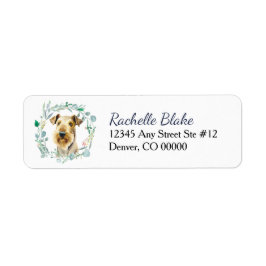 Etiqueta Airedale Wreath Return Address