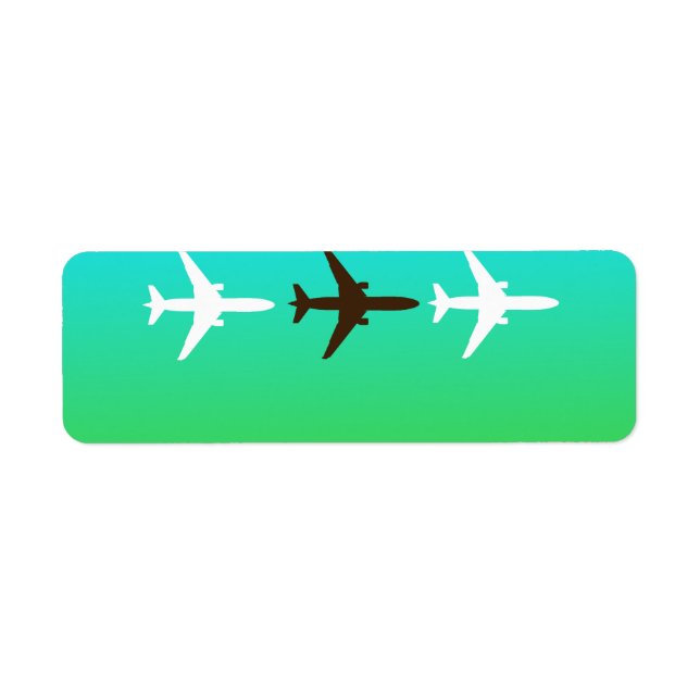 Etiqueta Airplaine retro (Frente)