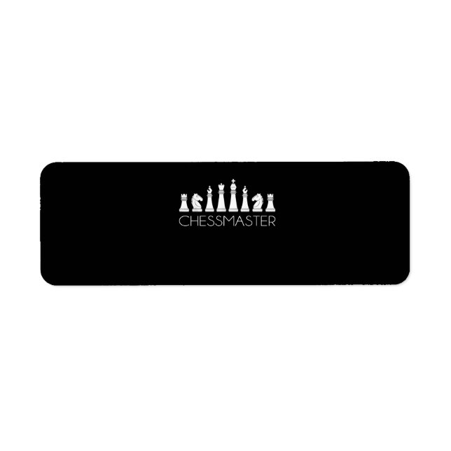 Etiqueta Ajedrez - Maestro de ajedrez (Frente)