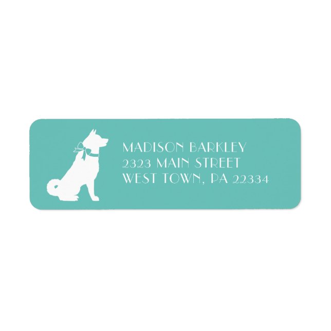 Etiqueta Akita Dog Puppy (Frente)