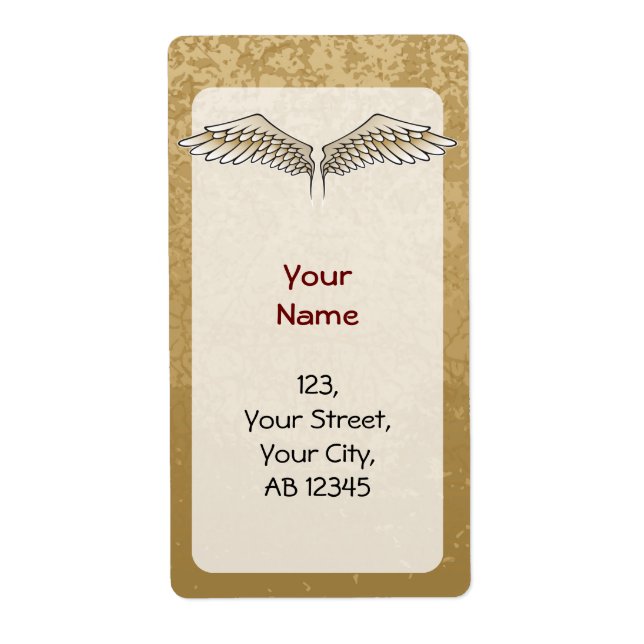 Etiqueta Alas bejas (Frente)