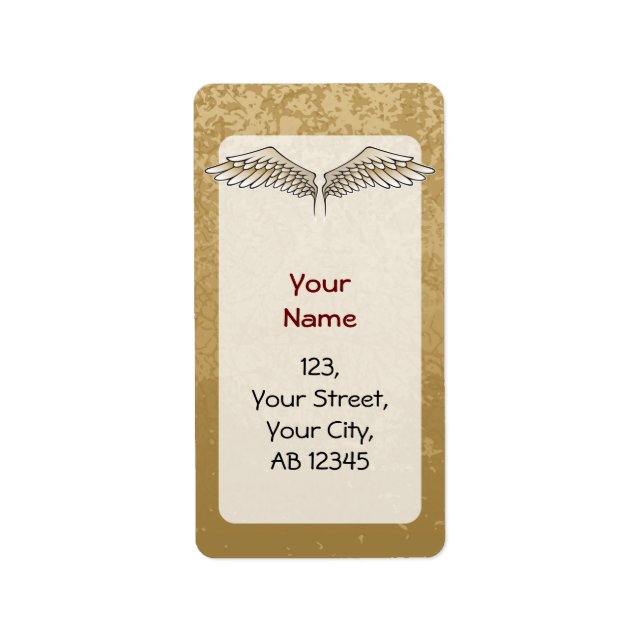 Etiqueta Alas bejas (Frente)