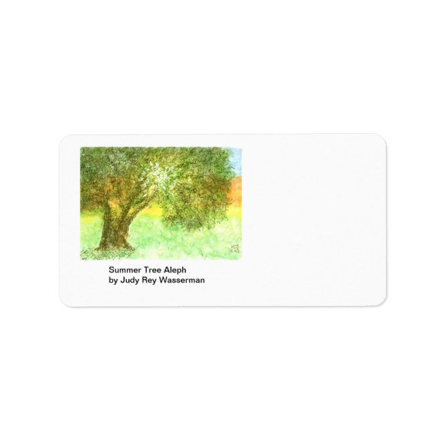 Etiqueta Aleph del árbol de verano (Frente)