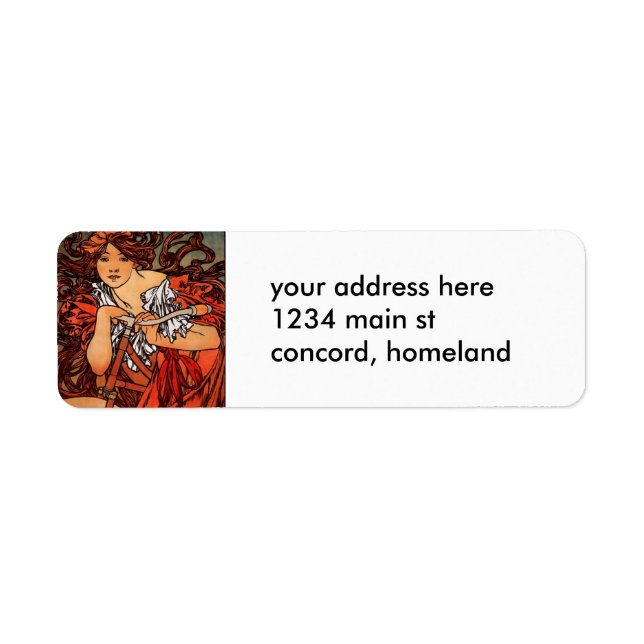 Etiqueta Alfons Mucha Perfecta (Frente)