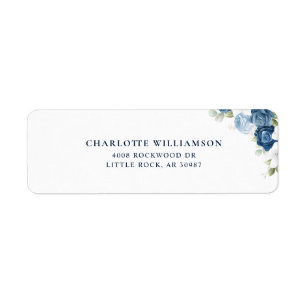 Etiqueta Algo Azul Floral Invitación de Regreso para Fiesta