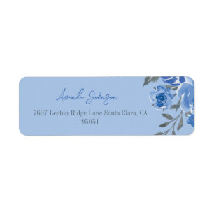 Etiqueta Algo Azul Regadera Floral Ducha Nupcial