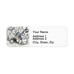 Etiqueta Alicia de Conejo Blanco en Relojes de Maravilla