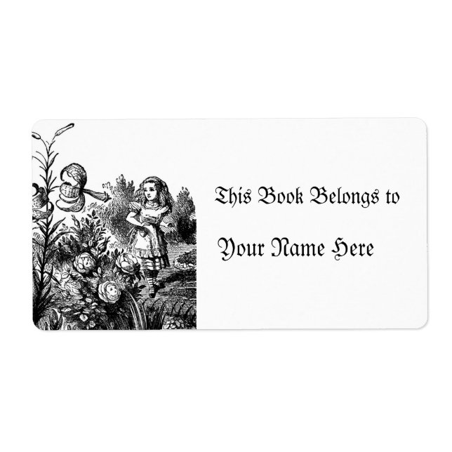 Etiqueta Alicia en el jardín (Frente)