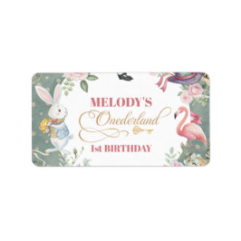 Etiqueta Alicia en el País de las Maravillas Vintage 1er cu