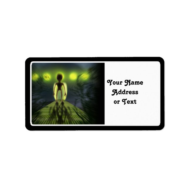 Etiqueta Alien Visitor (Frente)