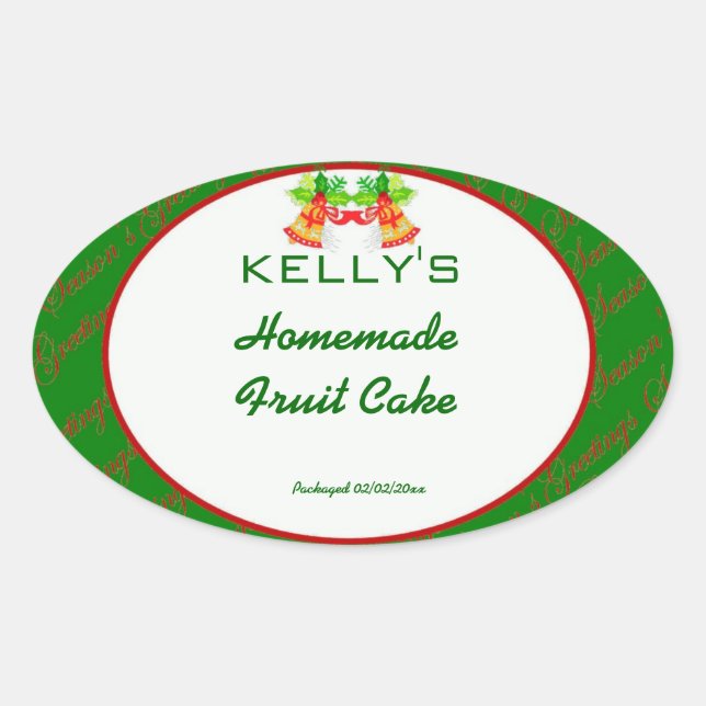 Etiqueta alimentaria de Navidades verdes (Anverso)