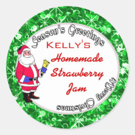 Etiqueta alimentaria de Navidades verdes festivos