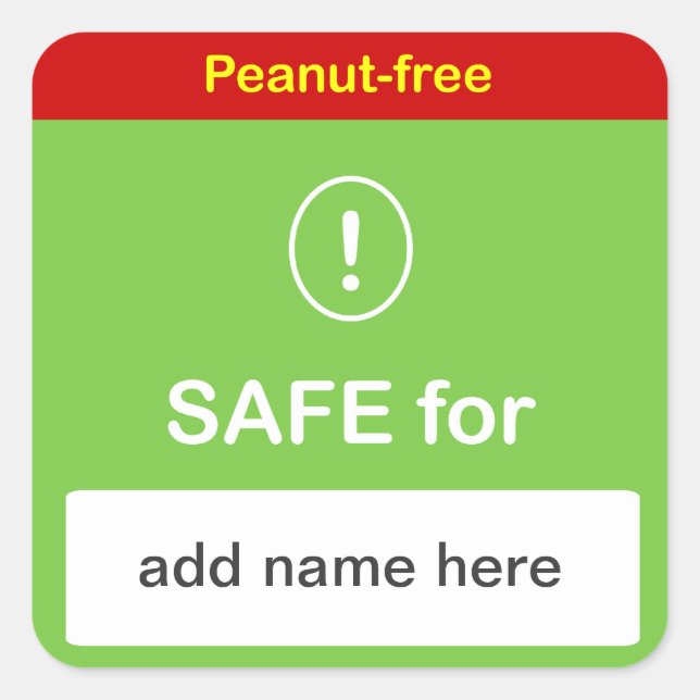 ETIQUETA ALIMENTARIA SEGURA con nombre personaliza (Anverso)