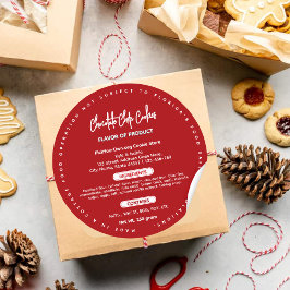 Etiqueta alimenticia de cabaña roja de Florida