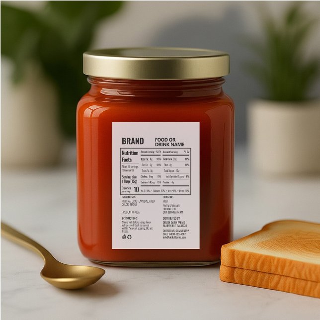 Etiqueta alimenticia de ingredientes para nutrició (Subido por el creador)
