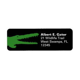 Etiqueta Alligator or Crocodile Return Address Labels
