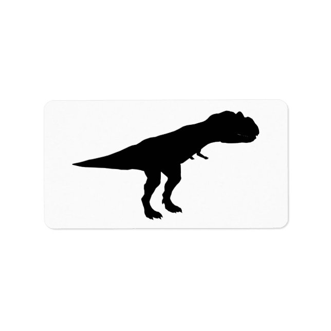 Etiqueta Allosaurus Silhouette (Frente)