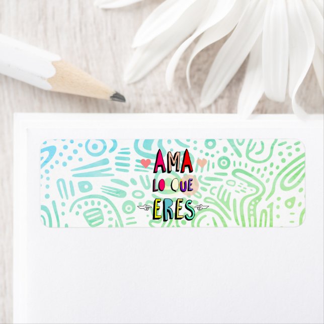 Etiqueta Ama lo que eres 💖 (In situ)